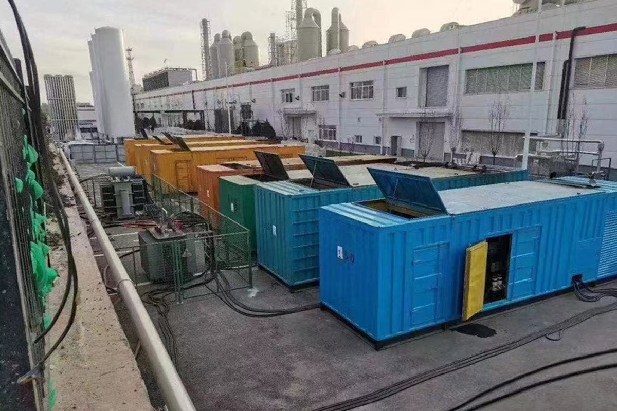 月湖发电机租赁施工现场